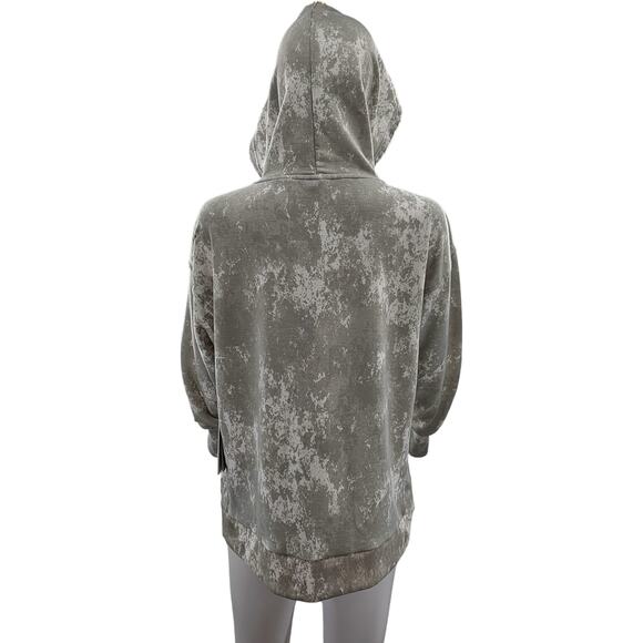 RBX Active Pullover Hoodie Women Medium Gray Kangaroo Pocket Long Sleeve Tie Dye - Picture 3 of 8
